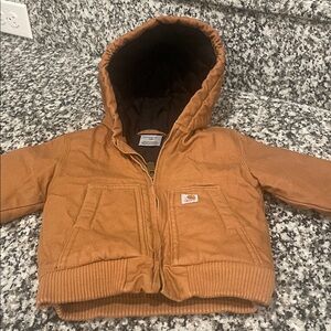 Carhartt Brown Hooded Insulated Active Jacket size 12mo